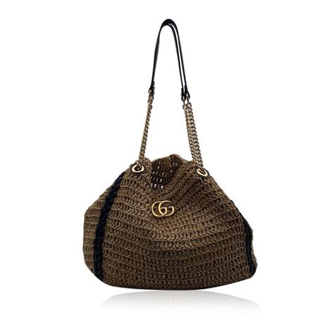 sac raphia gucci|Gucci Raffia Bags for Women .